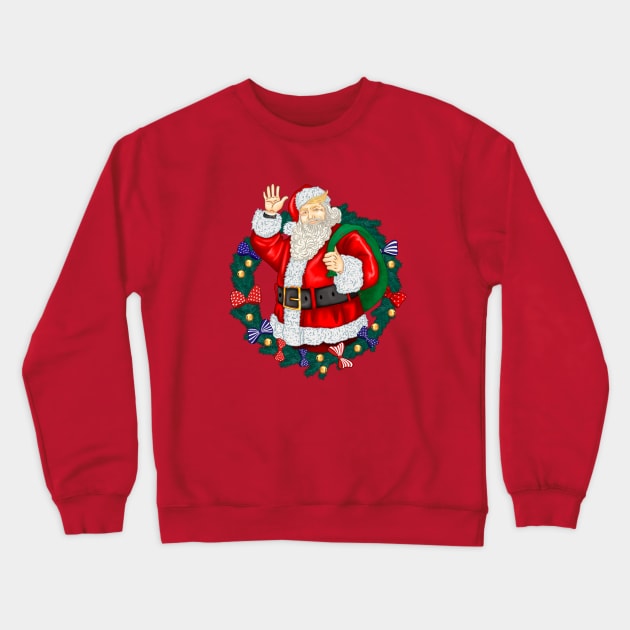 Santa - Donald Trump Crewneck Sweatshirt by KimLeex